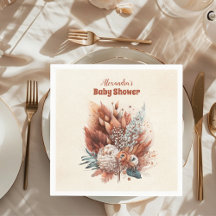 錆びテラコッタフラワーベビーシャワー