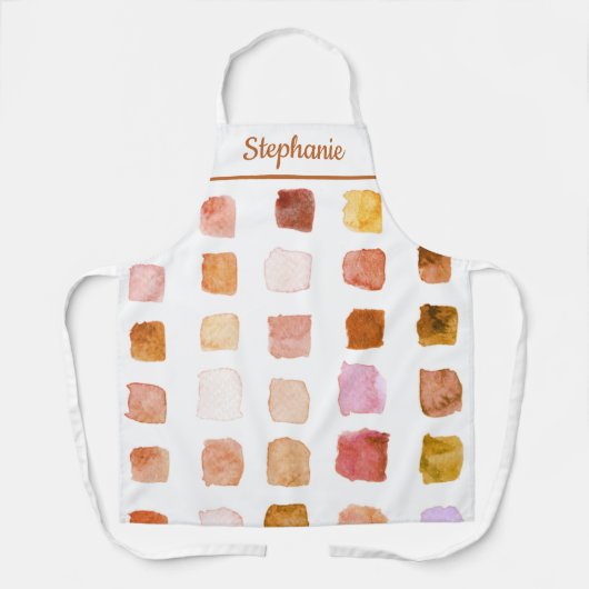 錆びパーソナライズされた水のカラーアーティストエプロン エプロン (正面)