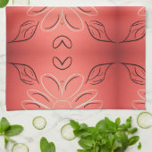 錆びファンシーた珊瑚を持つハンドタオル キッチンタオル (折り畳み)