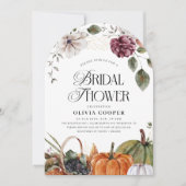 錆びフローラカボチャブライダルシャワー 招待状 (正面)