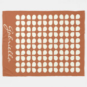 錆びモダンの中世紀形パーソナライズされた形 フリースブランケット (正面(横))