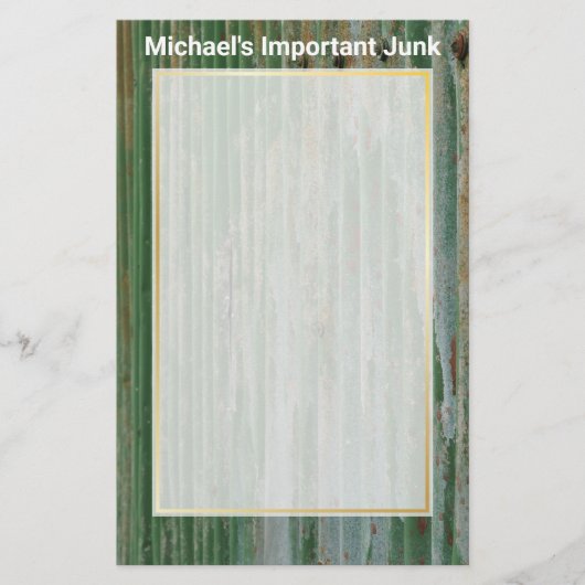 錆び付き波付鉄切除機紙 便箋 (正面)