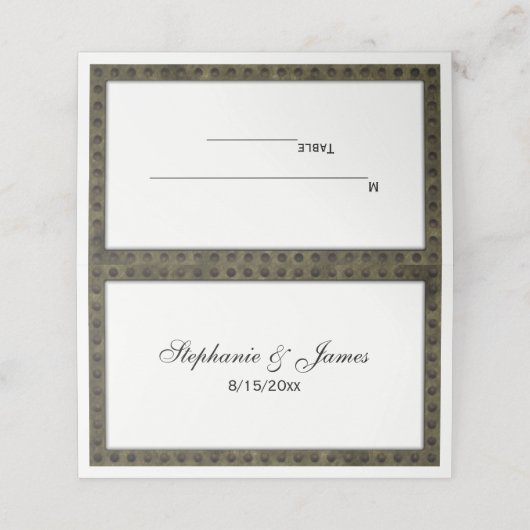 錆び付動揺していた金属製フレーム護衛カード プレイスカード (外部開封)