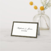 錆び付動揺していた金属製フレーム護衛カード プレイスカード (正面)