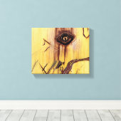 錆び抽象芸術アーカッコいいトおもしろいユニーク キャンバスプリント (インサイチュ (ウッドフロア))