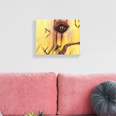 錆び抽象芸術アーカッコいいトおもしろいユニーク キャンバスプリント (インサイチュ (リビング))