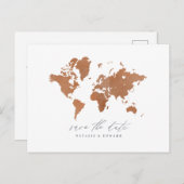 錆び水のカラーワールドマップ結婚の発表 シーズンポストカード (正面/裏面)