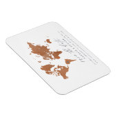 錆び水のカラーワールドマップ結婚の発表 マグネット (右側)