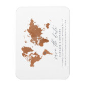 錆び水のカラーワールドマップ結婚の発表 マグネット (縦)