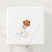 錆び私たちの小さなチャンプバスケ任意の年齢誕生日 フェイバータグ (インサイチュ)