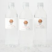 錆び私たちの小さなチャンプバスケ任意の年齢誕生日 ペットボトルラベル (ボトル)