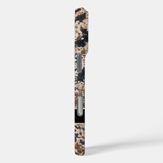 錆び素朴た金属抽象芸術テクスチャ名前をカスタムする Case-Mate iPhoneケース (裏面 / 右)