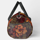 錆び色ヴィンテージフローラプリント ダッフルバッグ (右)