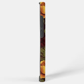 錆び色ヴィンテージフローラプリント SAMSUNG GALAXYケース (右側面)