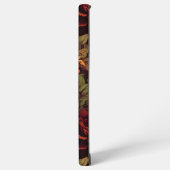 錆び色ヴィンテージフローラプリント SAMSUNG GALAXYケース (左側面)