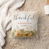 錆び葉パンプキンサンクフルファミリー秋デコール クッション (ブランケット)