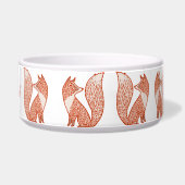 錆び赤とアイボリーキツネ ボウル (右)