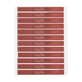 錆び赤インキブーシハッピーホリデーズメール ラップアラウンドラベル (シート)