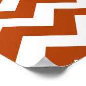 錆び赤ポピーサファリシェブロン ポスター (角)