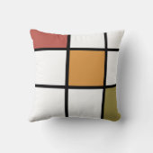 錆び金ゴールドグリーンモンドリアンスタイル クッション (裏面)