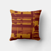 錆び金ゴールドブルゴーニュ南西の見た不均一なモザイク クッション (裏面)