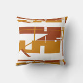 錆び金ゴールドホワイトサウスウエストルック水平抽象芸術 クッション (裏面)