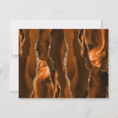 錆び金ゴールド瑪瑙の食事オプションダークウェディングRSVP 出欠カード (裏面)