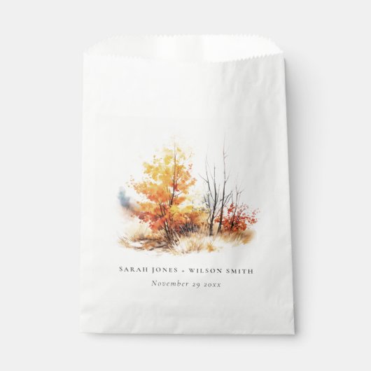 錆び黄色の秋の秋ランドスケープ結婚プレイズ フェイバーバッグ (正面)