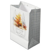 錆び黄色の秋の秋ランドスケープ結婚プレイズ ミディアムペーパーバッグ (正面アングル)