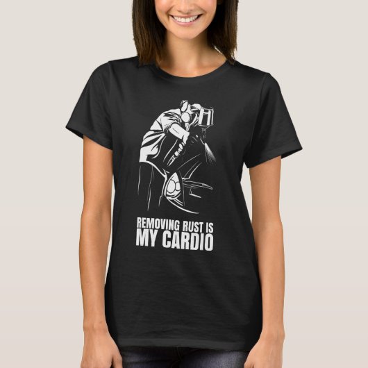錆を取り除くことは私の心は自動車体画家 Tシャツ (正面)
