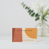 錆イエロークラフトモダン抽象芸術アートアポイントメント 名刺 (スタンド正面)