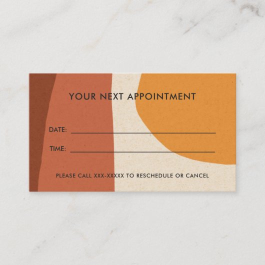 錆イエロークラフトモダン抽象芸術アートアポイントメント 名刺 (正面)