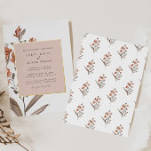 錆エレガントフローラゴールドフォイル結婚式招待状 箔招待状