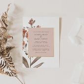 錆エレガントフローラゴールドフォイル結婚式招待状 箔招待状