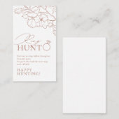 錆エレガントフローラリング狩りブライダルシャワーゲーム エンクロージャーカード (正面/裏面)