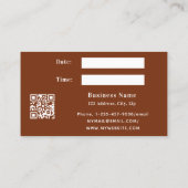 錆オレンジアガテビジネスロゴアポイントメントカード 割引カード (裏面)