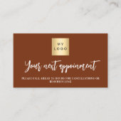 錆オレンジアガテビジネスロゴアポイントメントカード 割引カード (正面)