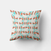 錆オレンジアクアタン小さなピース凹デザイン クッション (裏面)