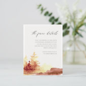 錆オレンジイエロー秋結婚ツリーズ詳細 エンクロージャーカード (スタンド正面)
