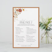 錆オレンジウォーターカラーフローラブライダルシャワーゲーム (スタンド正面)