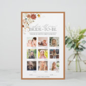 錆オレンジウォーターカラーフローラブライダルシャワーゲーム (スタンド正面)