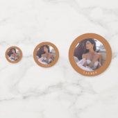 錆オレンジウォーターカラーフローラブライダルシャワー コンフェッティ (裏面)