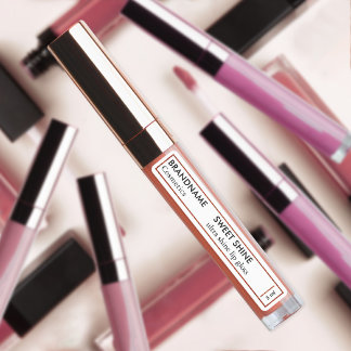 錆オレンジグリッター縁どリップティントグロス製品 ラベル