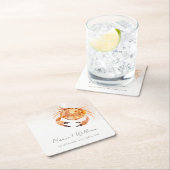 錆オレンジサンド沿岸カ航海のニ結婚ズ スクエアペーパーコースター (インサイチュ)