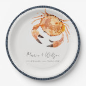 錆オレンジサンド沿岸カ航海のニ結婚ズ ペーパープレート (正面)