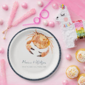 錆オレンジサンド沿岸カ航海のニ結婚ズ ペーパープレート (パーティー)