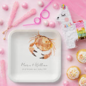 錆オレンジサンド沿岸カ航海のニ結婚ズ ペーパープレート (パーティー)