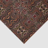 錆オレンジダークブラウンレッド白黒モザイクアート 薄葉紙 (詳細)