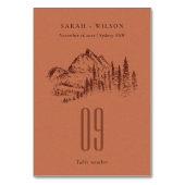 錆オレンジパインウッズマウンテンスケッチ結婚ズ テーブルナンバー (裏面)