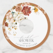 錆オレンジフローラ水カラーブライダルシャワー ワイングラスタグ (裏面)